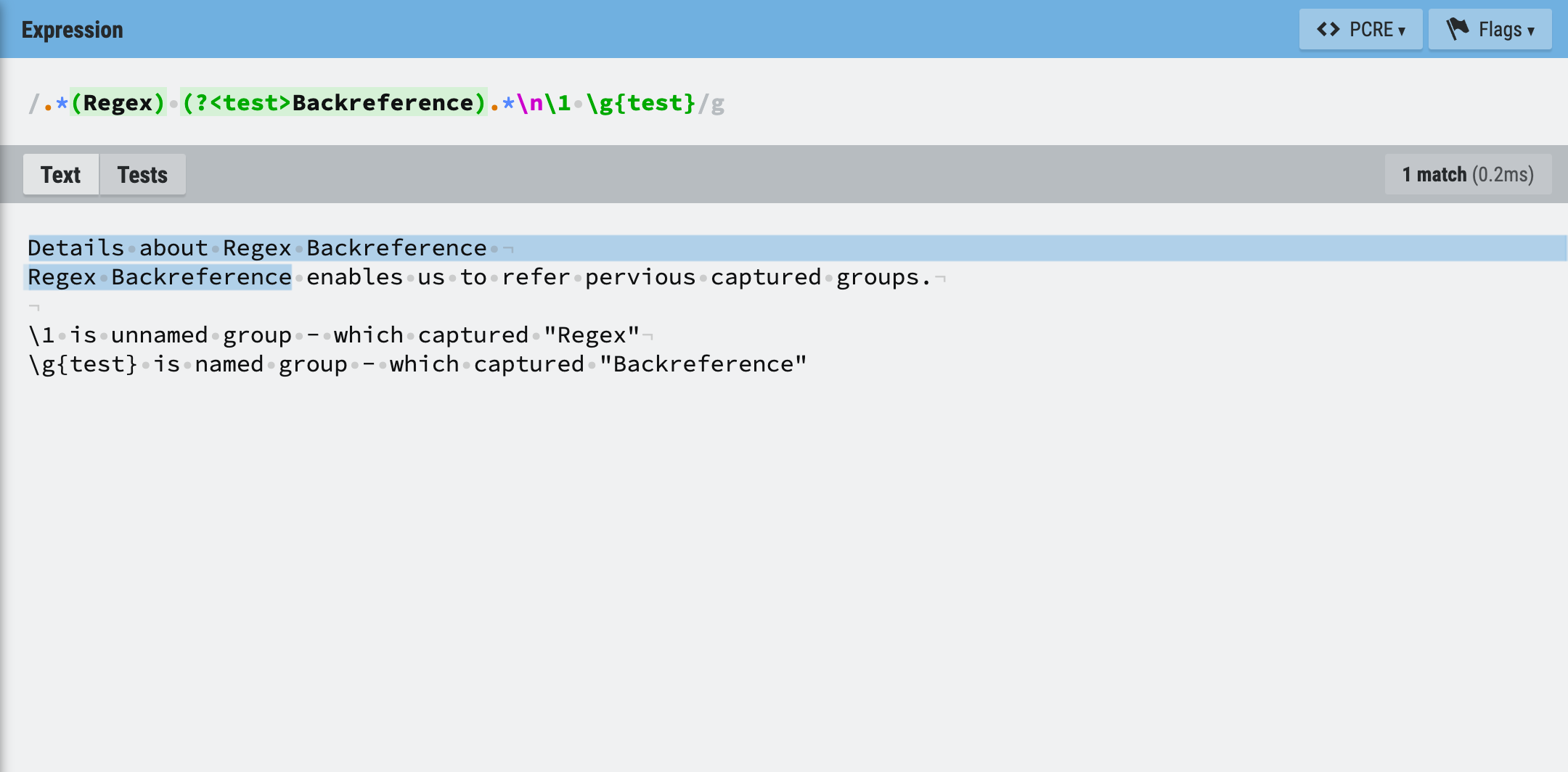 Regex Backreference: un-named and named grouping