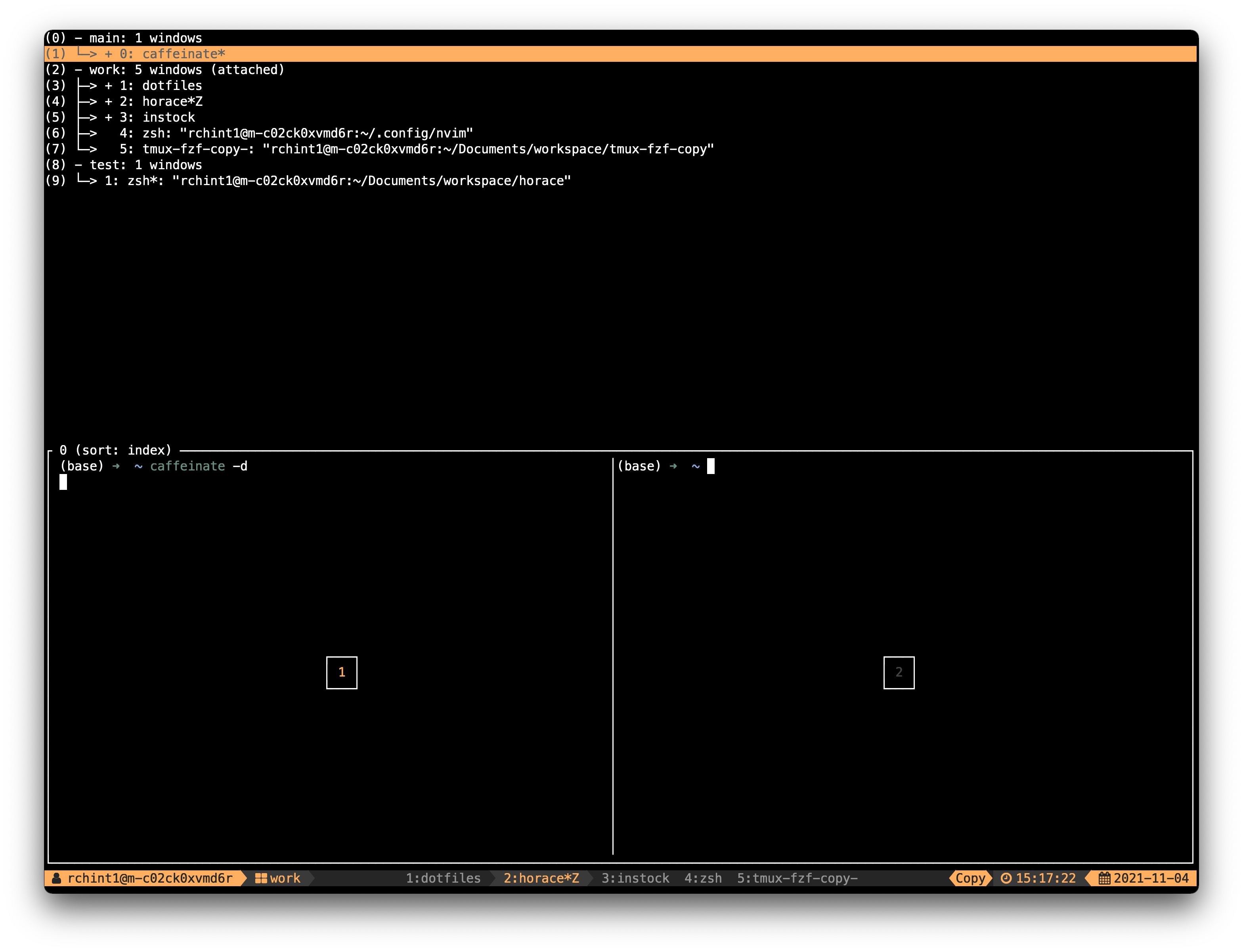 Steps to customize tmux